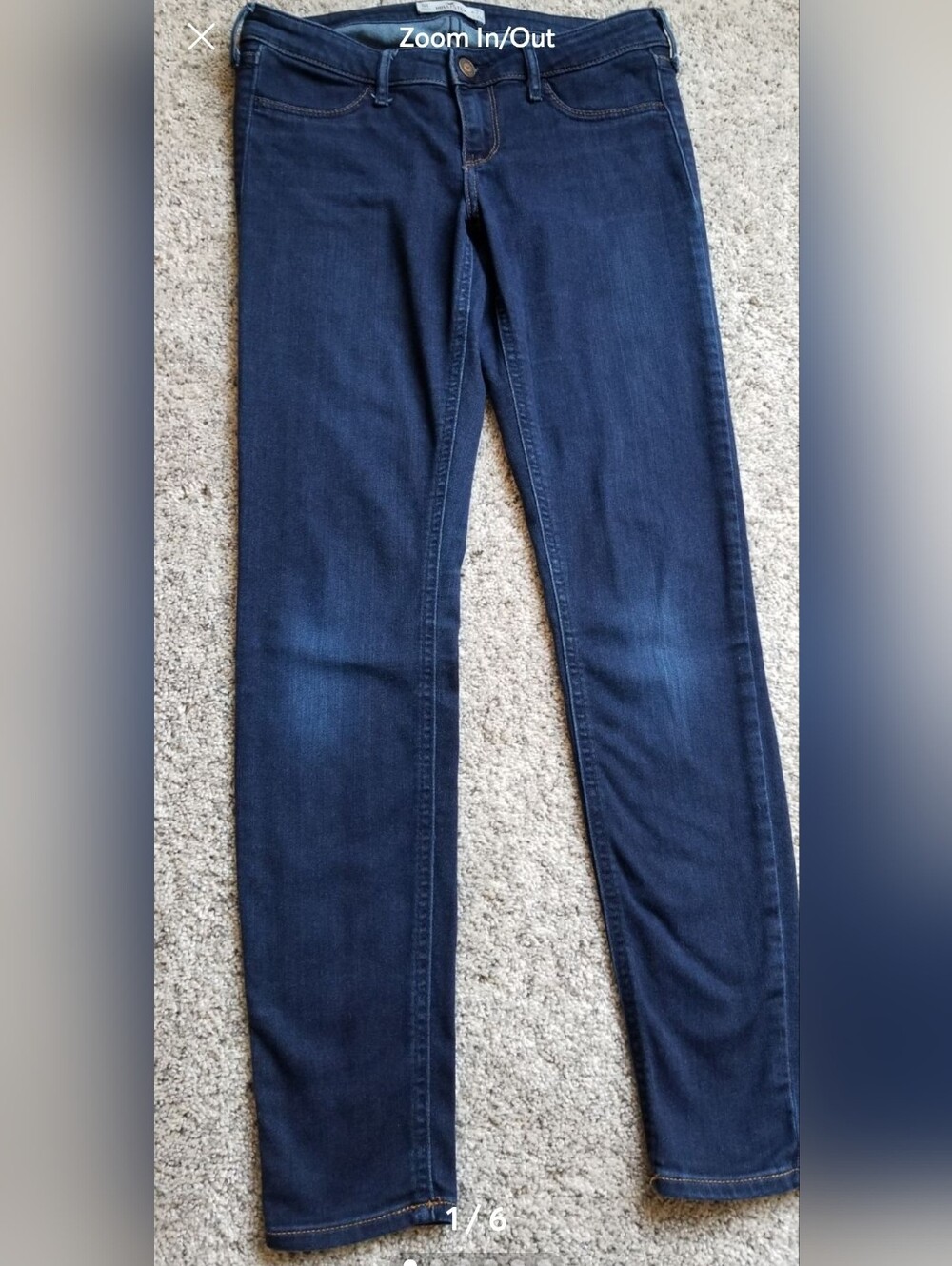 Hollister Dark Blue Stretch Skinny Jeggings Size 5R